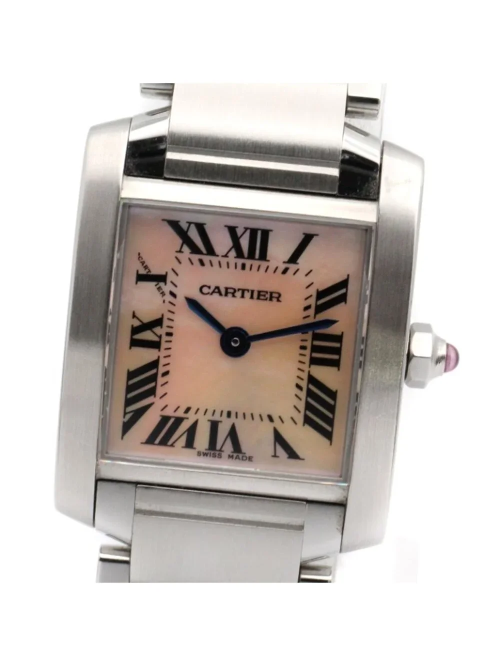 Cartier Watch Tank Francaise SM Pink Shell Stainless Steel
